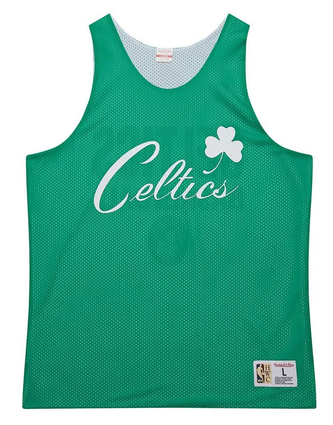 Consistent Mitchell Ness Men's Reversible Mesh Practice Tank Vintage Logo Celtics Tank Tops Breathable