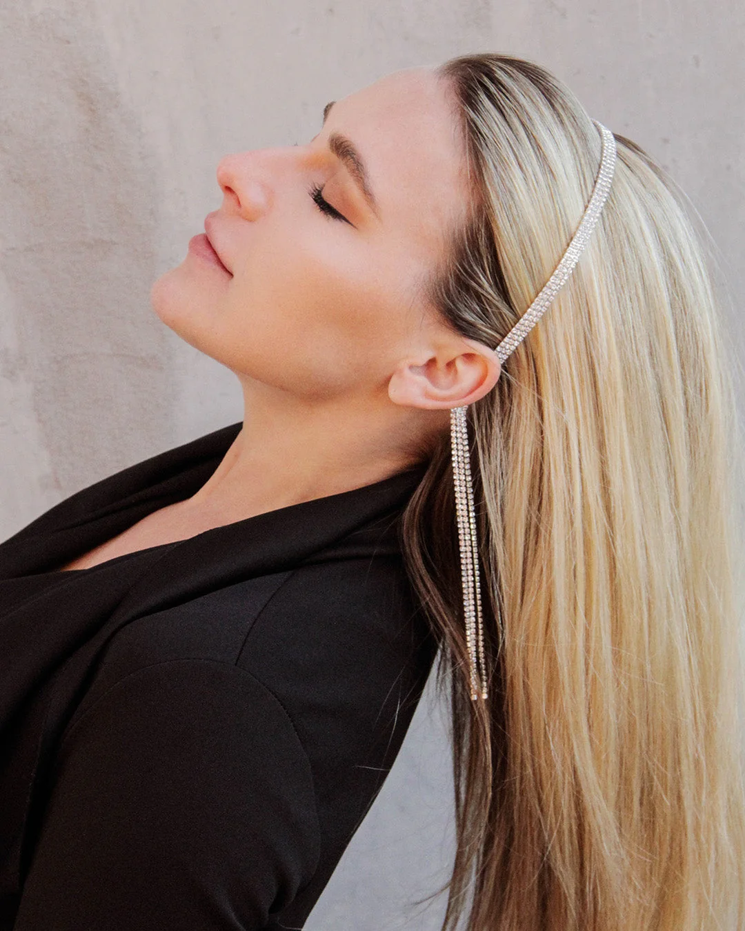Flexible Showstopper Rhinestone Headband Solid