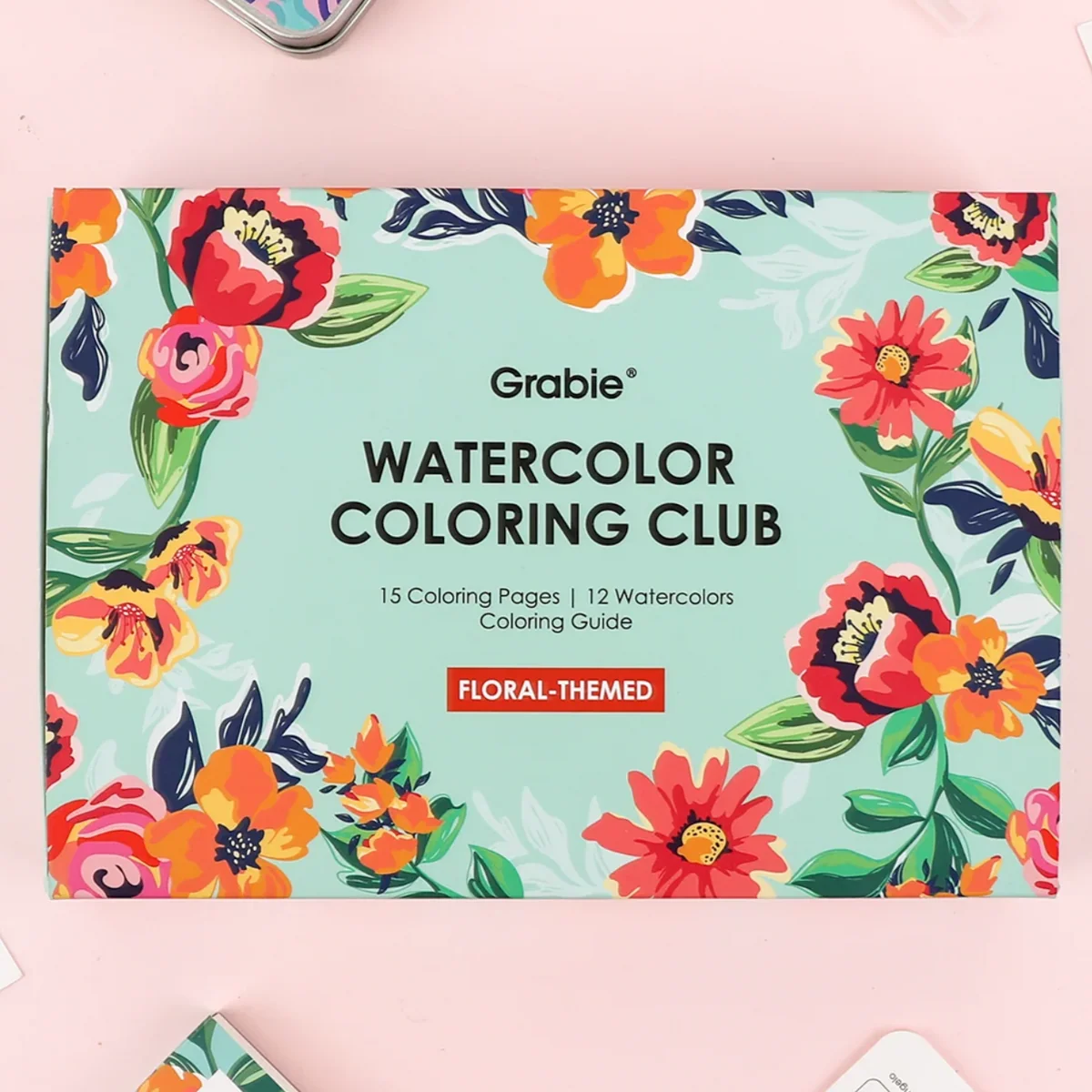 World-Class Watercolor Coloring Club Box Floral Solid