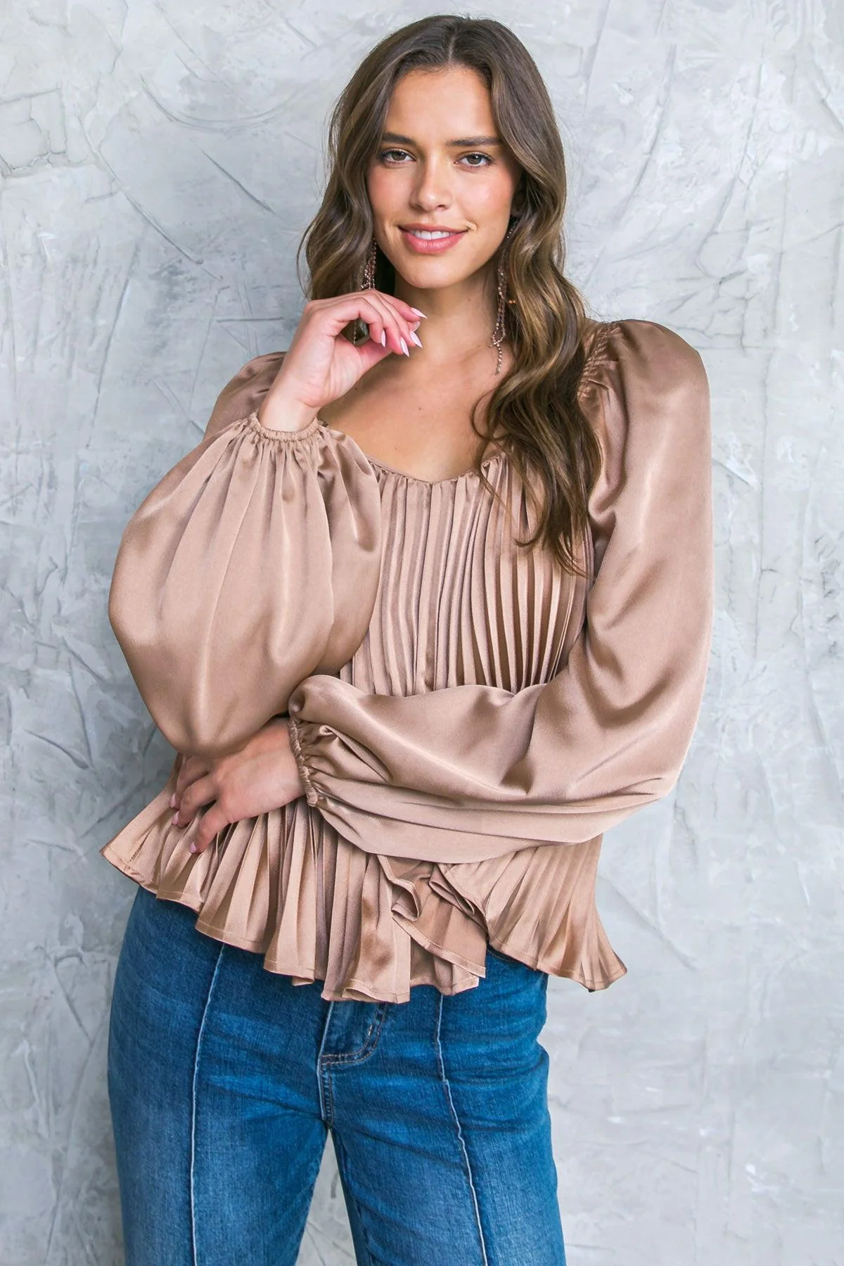 Unique No More Drama Woven Top Outstanding