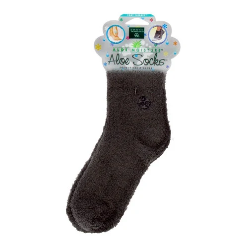 Superior Earth Therapeutics Moisturizing Aloe Socks Gray 1 Pair Enhanced
