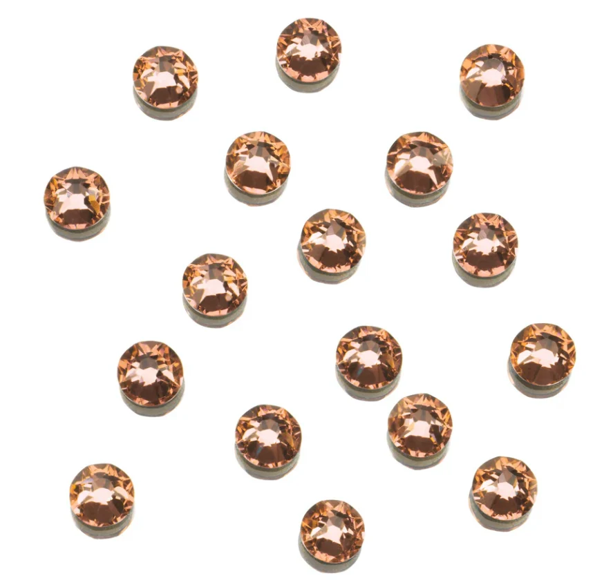 Durable Crystal Rhinestones - Champagne 144ct Minimalist