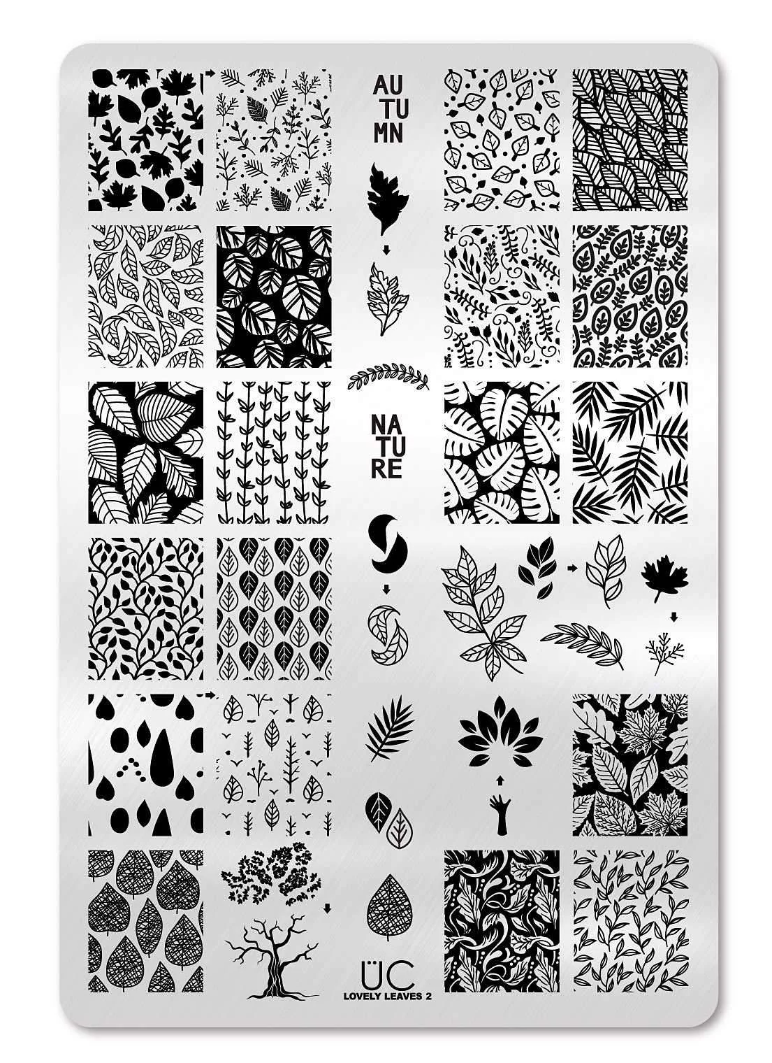 Flexible Lovely Leaves 2 - Uber Chic Stamping Plate Artisan