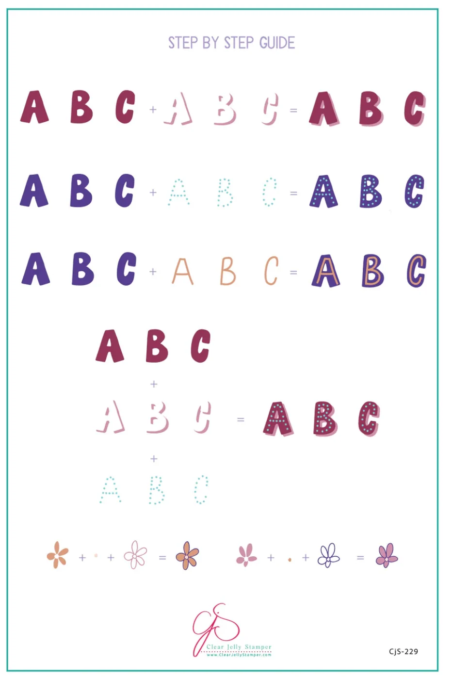Professional Alphabet - Party CjS-230 - Clear Jelly Stamping Plate Durable