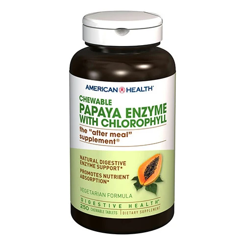 Trendy American Health Papaya Enzyme With Chlorophyll Chewable - 250 Tablets Powerful