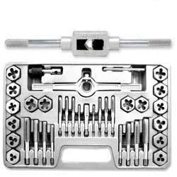 Certified 40 Piece Professional Metric Size Steel Tap and Die Tool Set Kit Elite