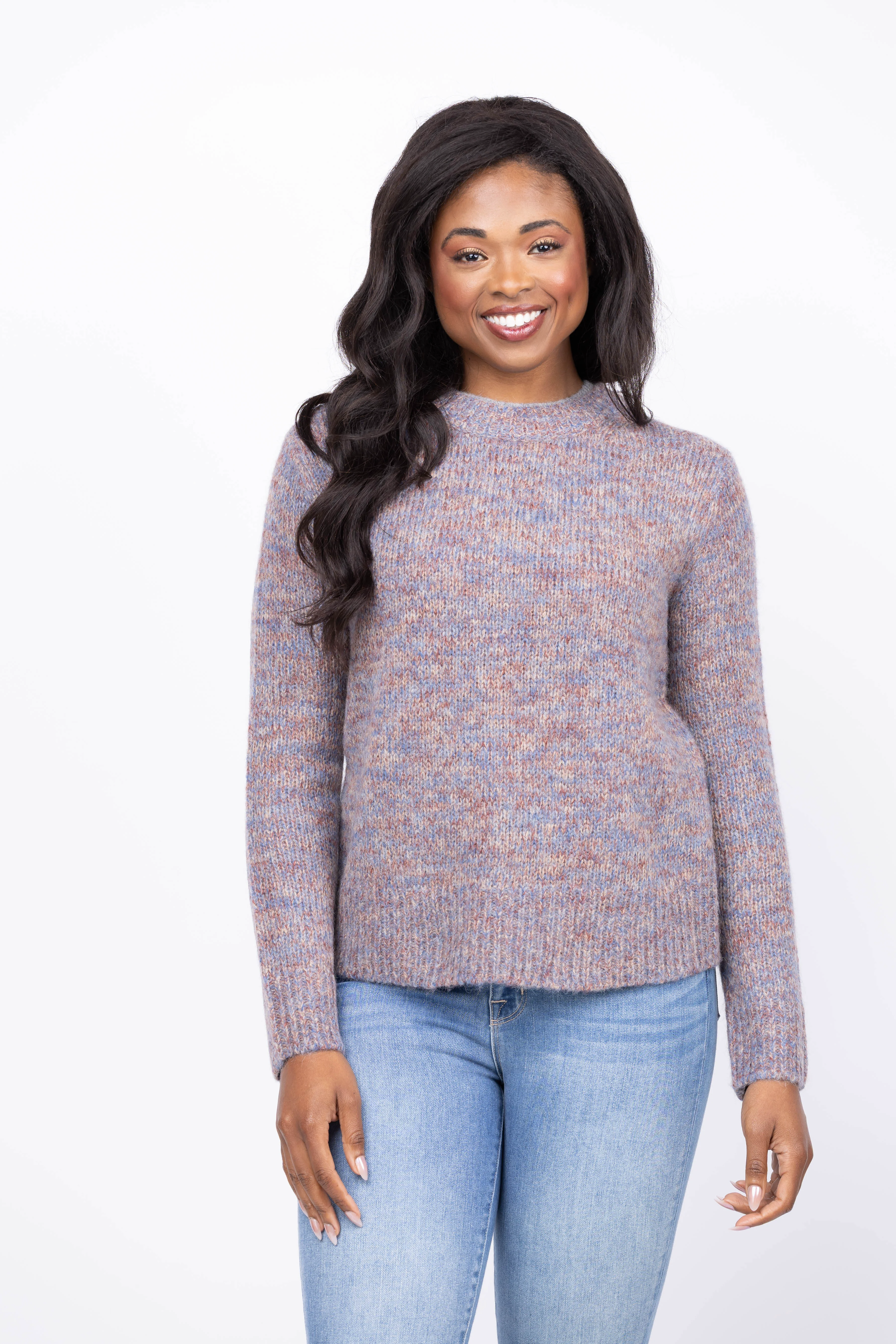 Fine Crafted Vince Marled Crew Nk in Cognac Combo Clean