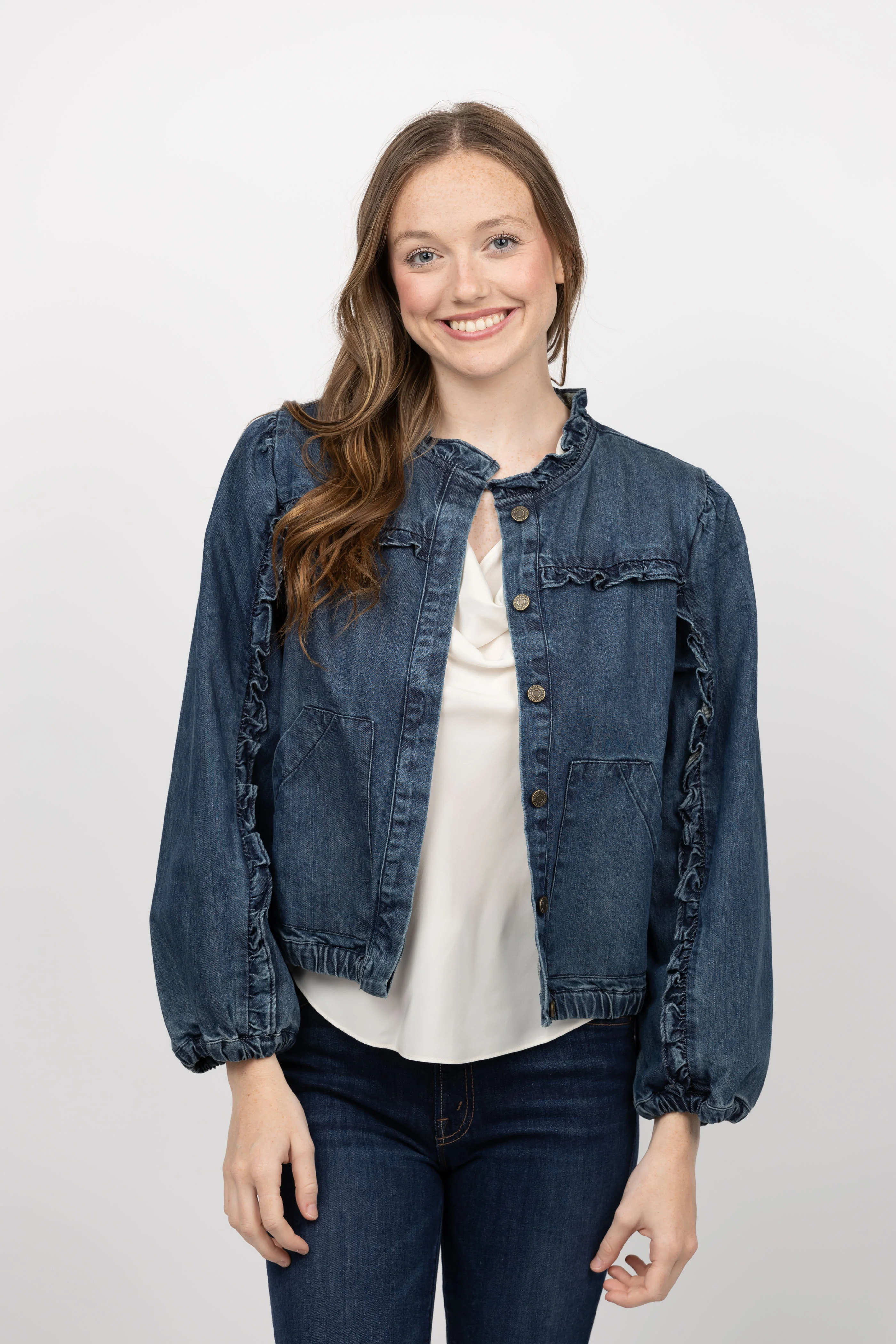 Next-Generation Cleobella Paxton Jacket in Medium Denim Efficient
