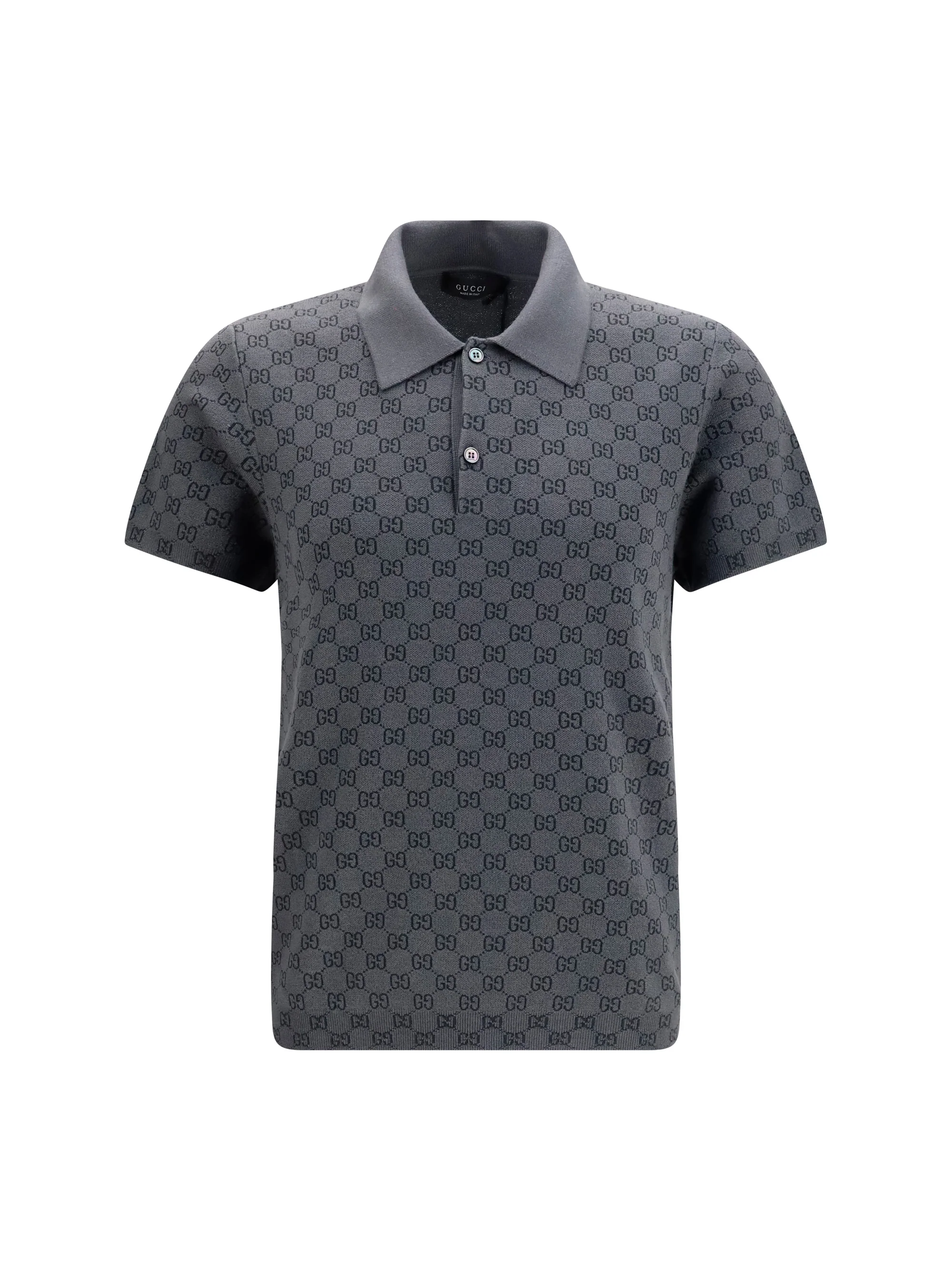 Carefully Designed Polo Shirt GG Jacquard New Grey Rock Top-Quality