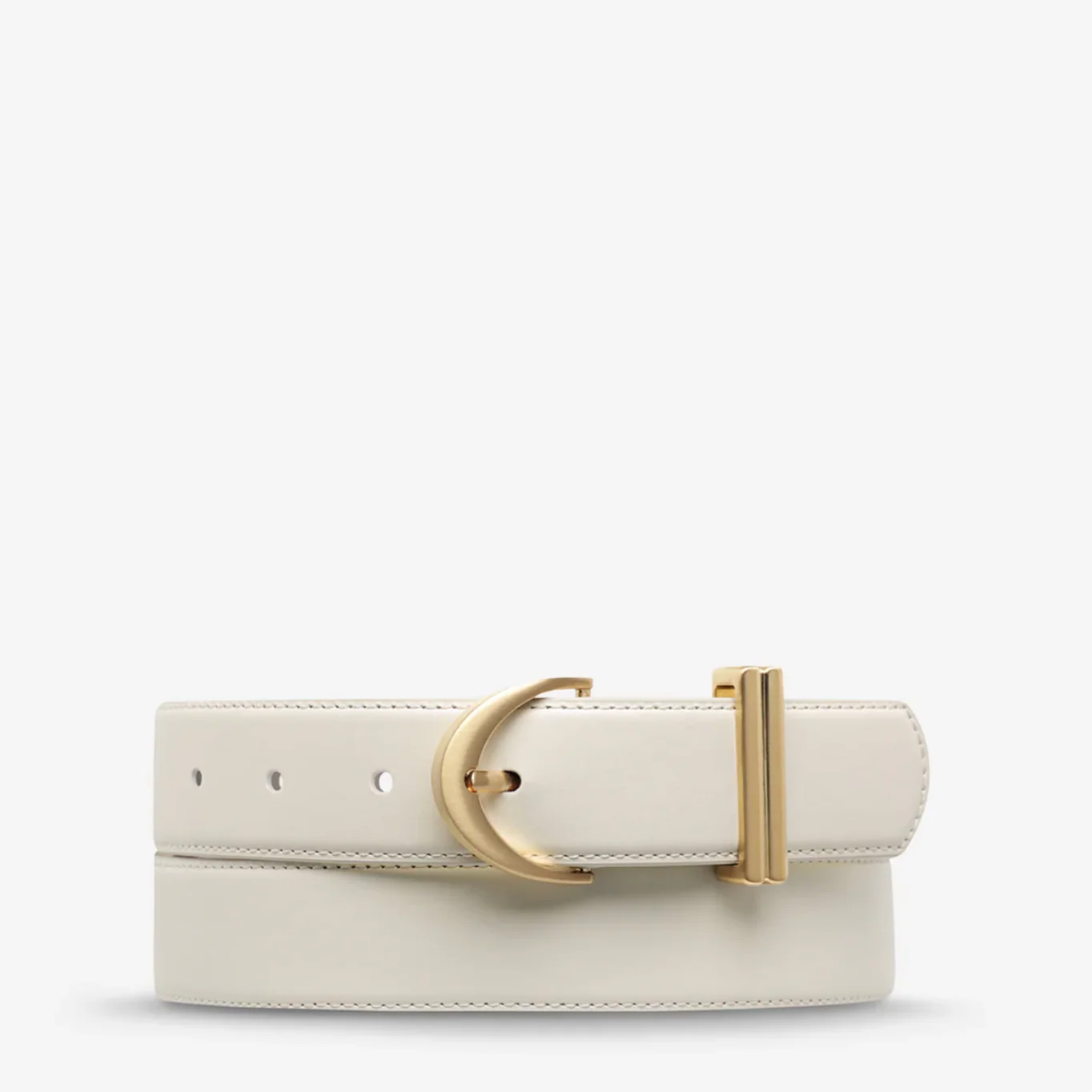 Reliable Status Anxiety Under Your Spell Belt in Ivory Nappa Gold First-Class