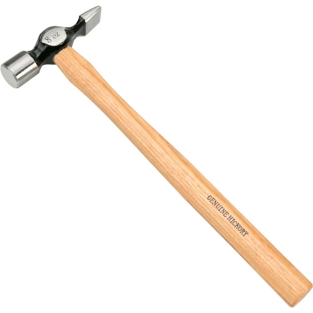 Lightweight 8 Ounce Cross Peen Hammer Steel Carpenter Blacksmith Wood Handle Elegant