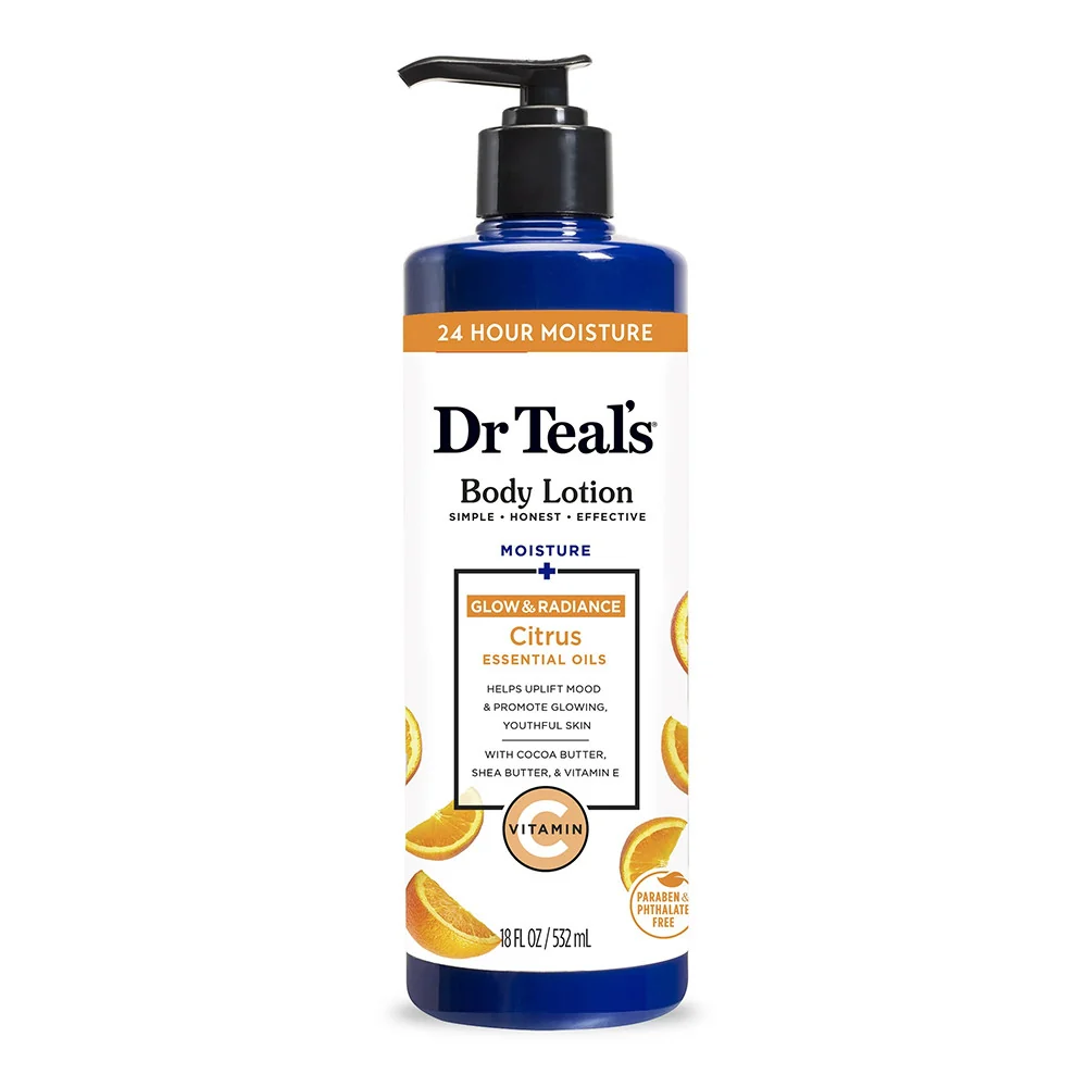 Authentic Dr Teals Body Lotion with Citrus Glow and Radiance 18 Oz Fast