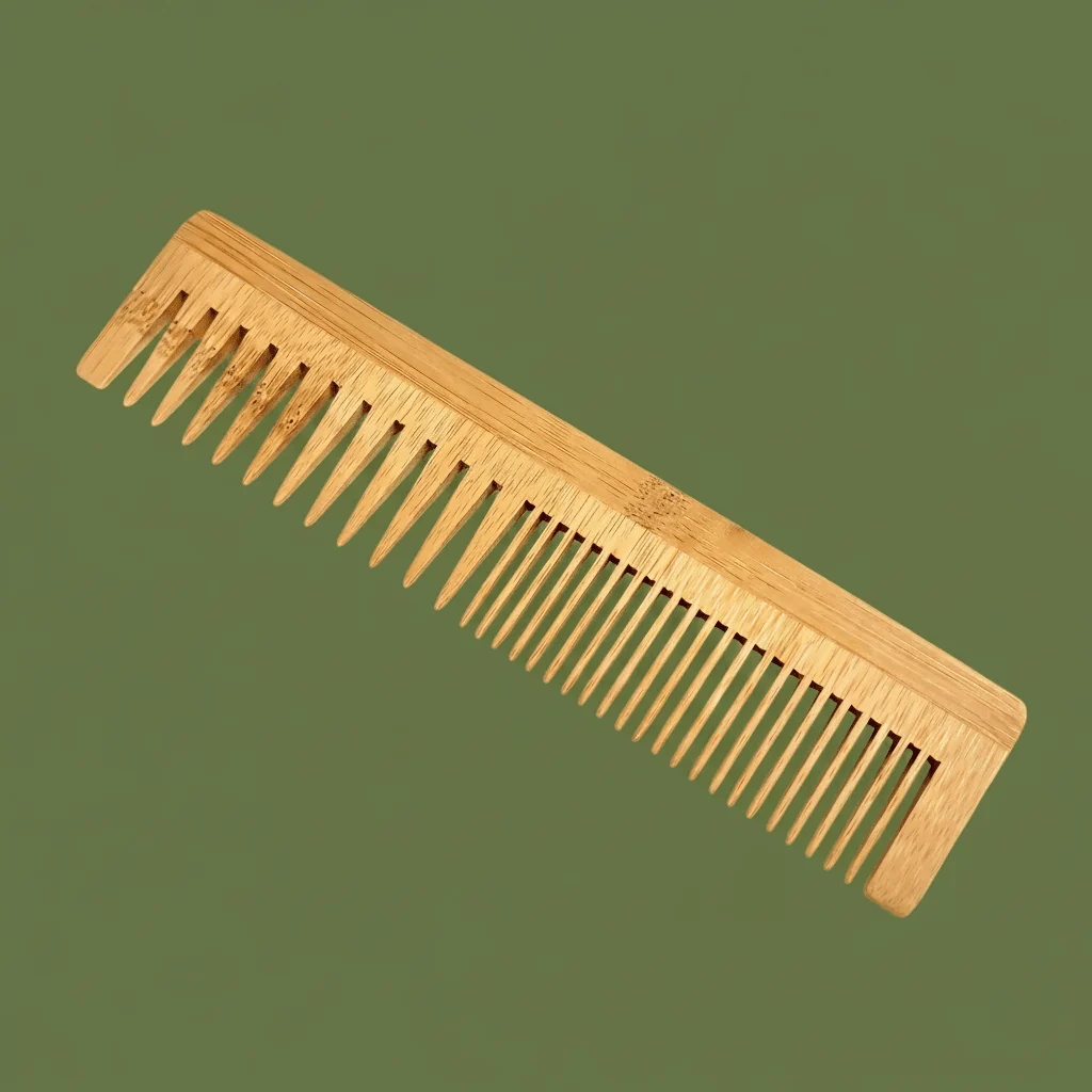 Official Bamboo Dual Pocket Comb Professional