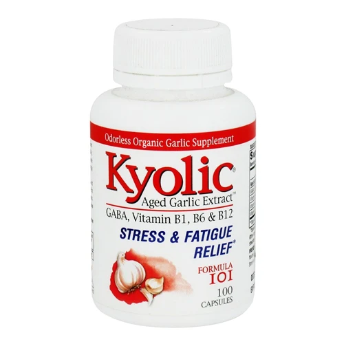 Flexible Kyolic Formula 101 Aged Garlic Extract Stress and Fatigue Relief Capsules 100 Ea Green