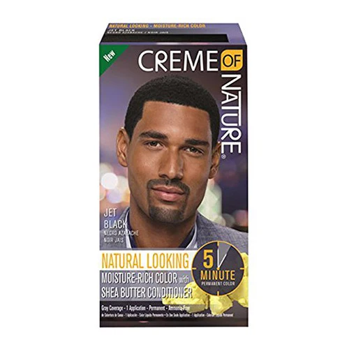 Verified Creme Of Nature Hair Color for Mens Jet Black 1 Ea Fast