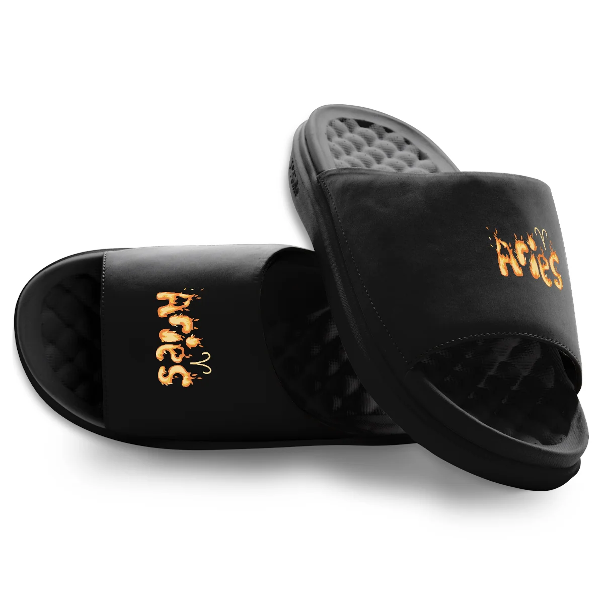 Natural Aries Zodiac Elements Motive Slide Sandals Practical
