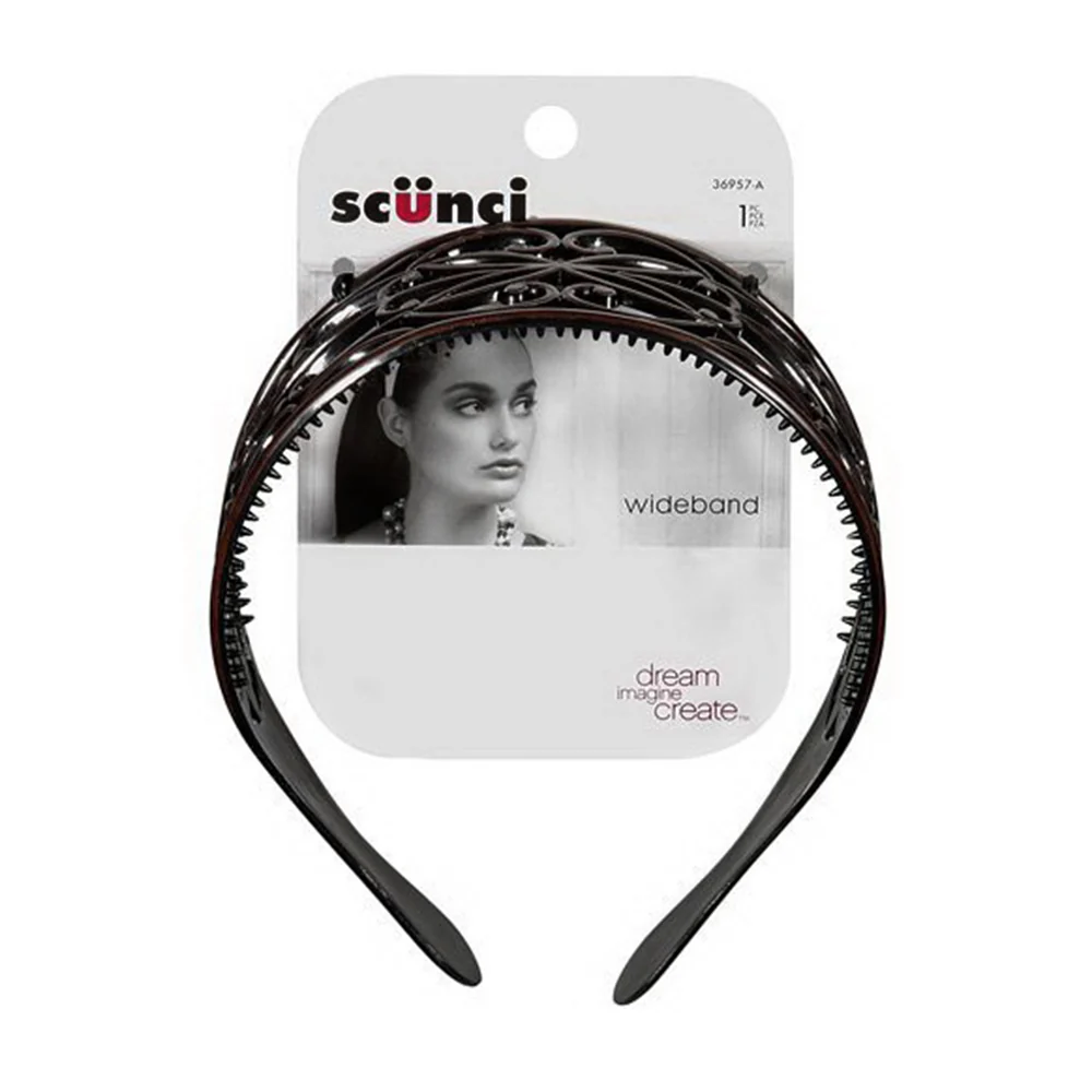 Organic Scunci Wideband Wood Tone Design Headband 1 Ea Pure