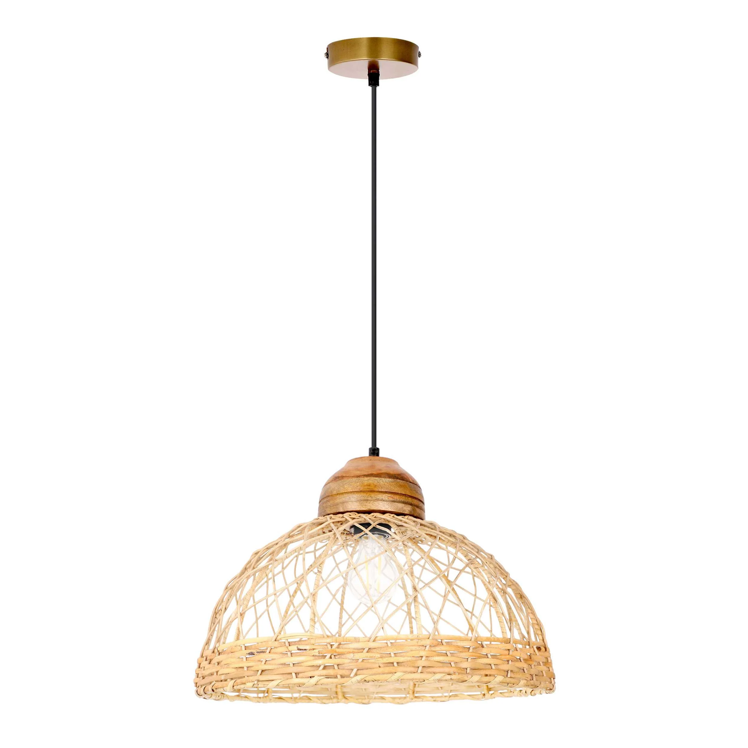 Easy-to-Use River of Goods Hanging Lamp - Natural Brown Brass Fine