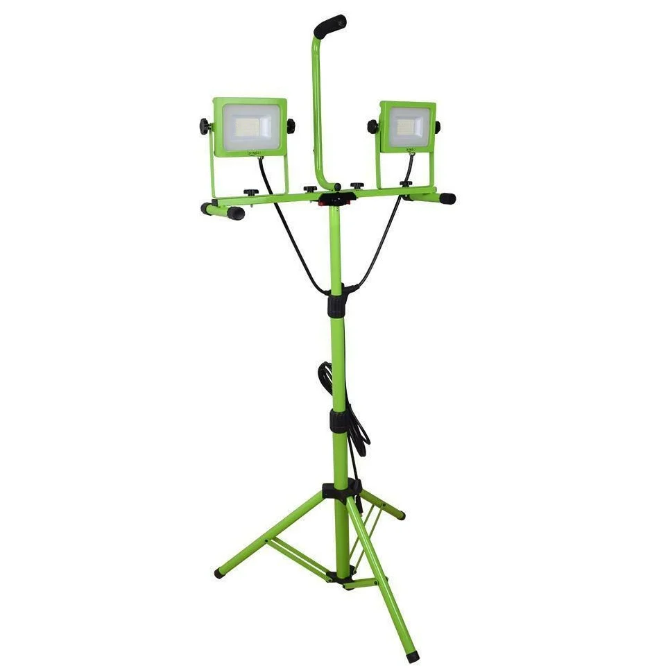 Official Portable LED Dual Head Standing Construction Work Light Excellent