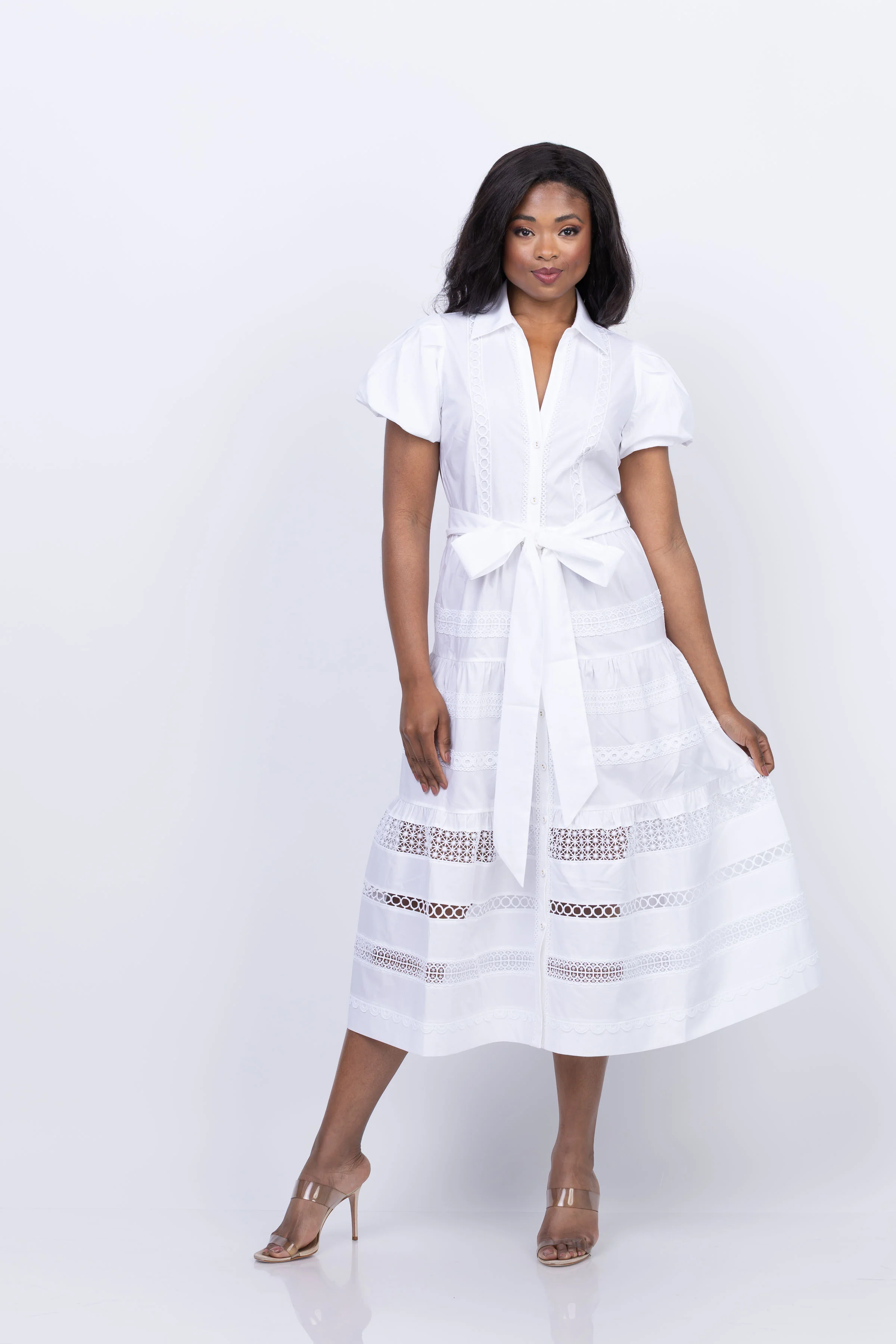 Superior Cara Cara Mardi Dress in White Flexible