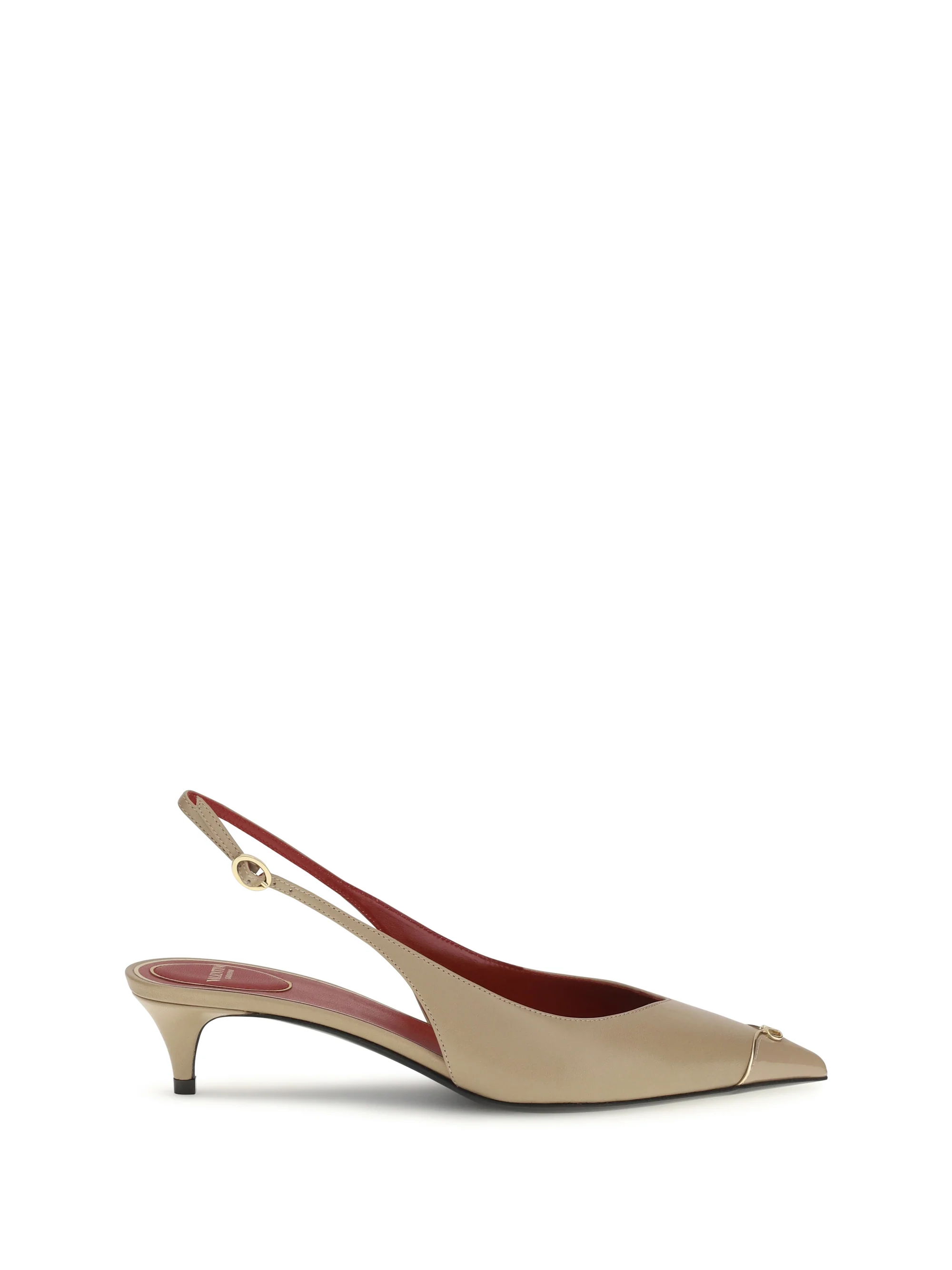Organic Pumps VLogo Signature Kitten-Heel Camel Durable