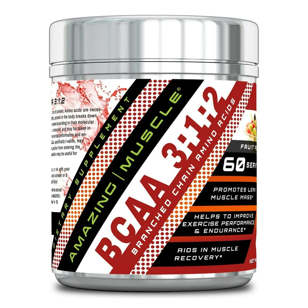 Comfortable Nutrition Muscle BCAA 3-1-2 Helps To Improve Exercise Performance Fruit Punch 60 Ea Classic