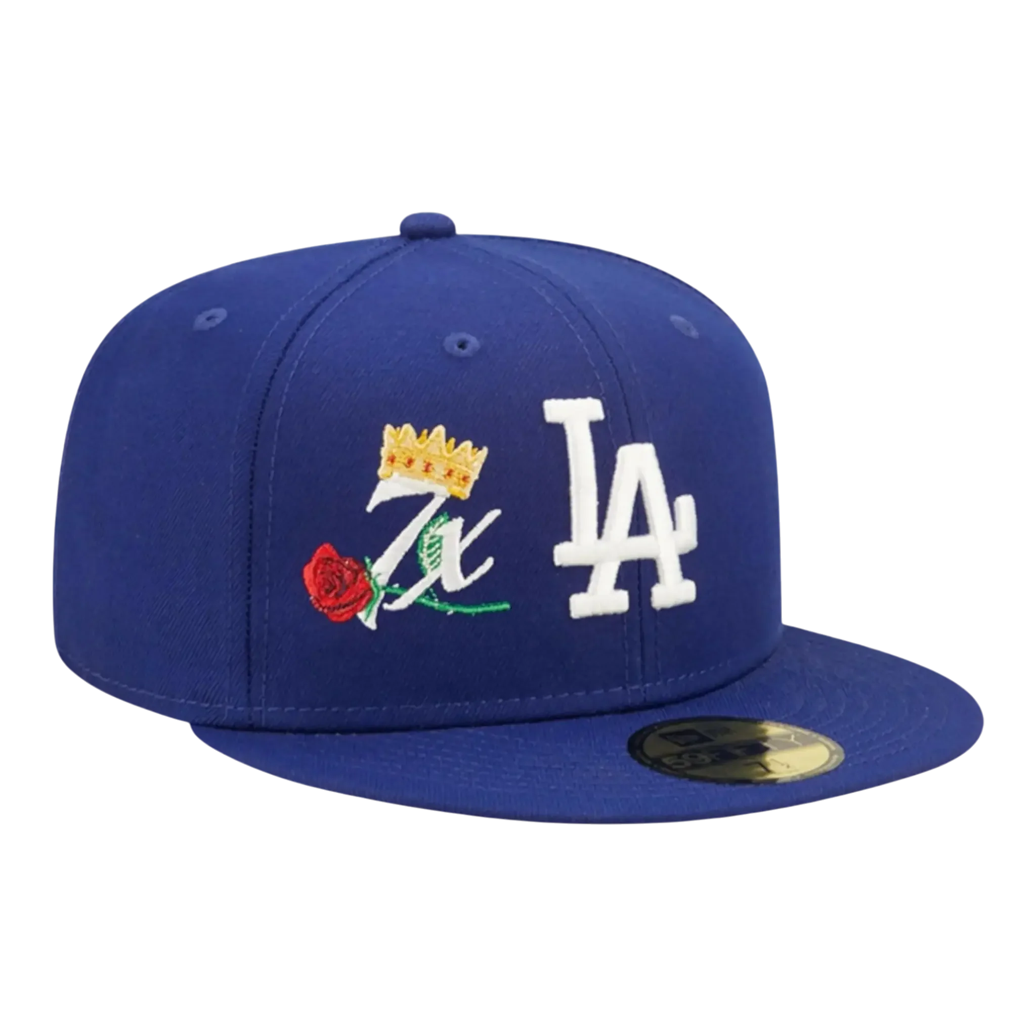 Exceptional New Era Los Angeles Dodgers Crown Champs WS Fitted Hat Blue Men Fitted Hat Excellent
