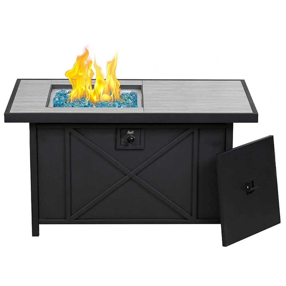 Outstanding Large Outdoor Rectangle Propane Coffee Fire Pit Table Excellent