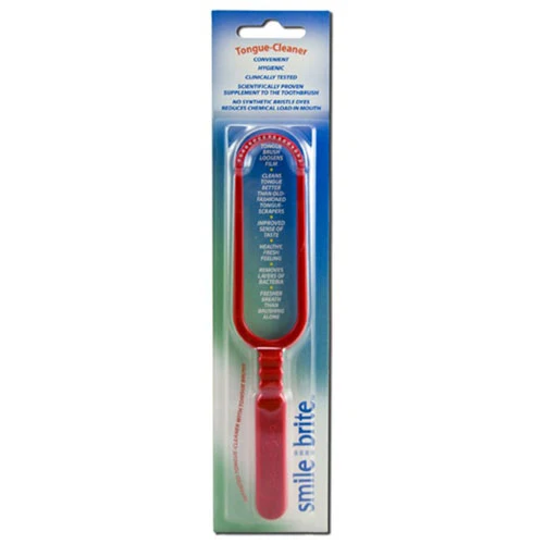 Practical Smile Bright Tongue Cleaner With Tongue Brush 1 Ea High-End