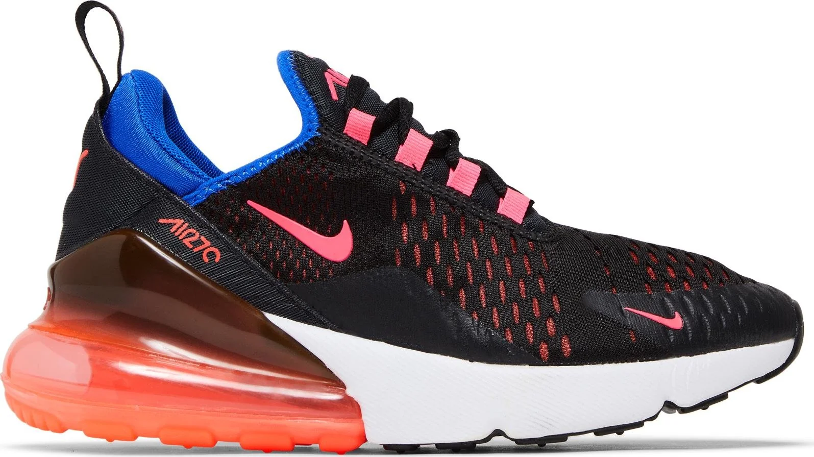 Certified Nike Women's Air Max 270 'Black Bright Crimson' Sneakers Durable
