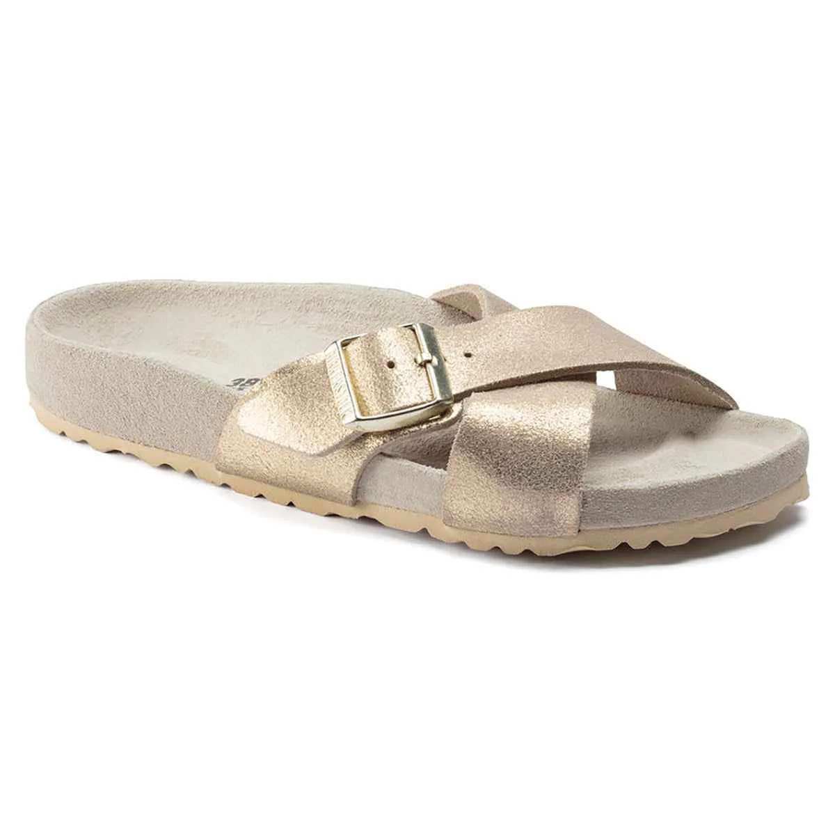 Stylish Birkenstock Women's Siena Suede Leather Metallic Taupe Sandals Convenient