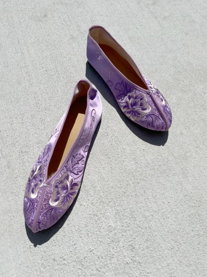 Superior embroidered theater shoes - lavender Recyclable