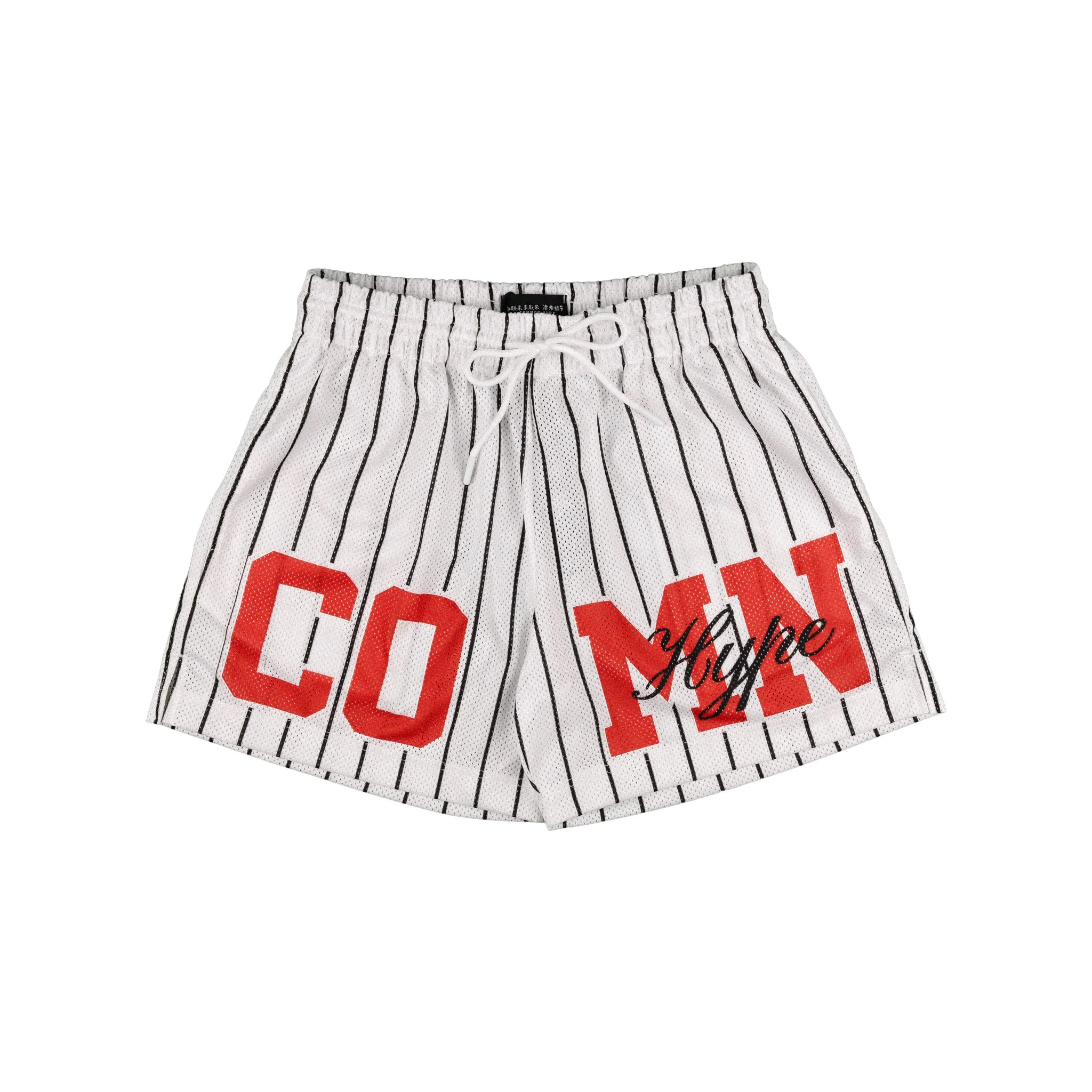 Sophisticated Common Hype Split Pinstripe Mesh Short Ivory Long-Lasting