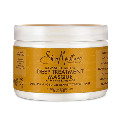 Verified Shea Moisture Raw Shea Butter Deep Treatment Hair Masque Jar 12 Oz Elegant