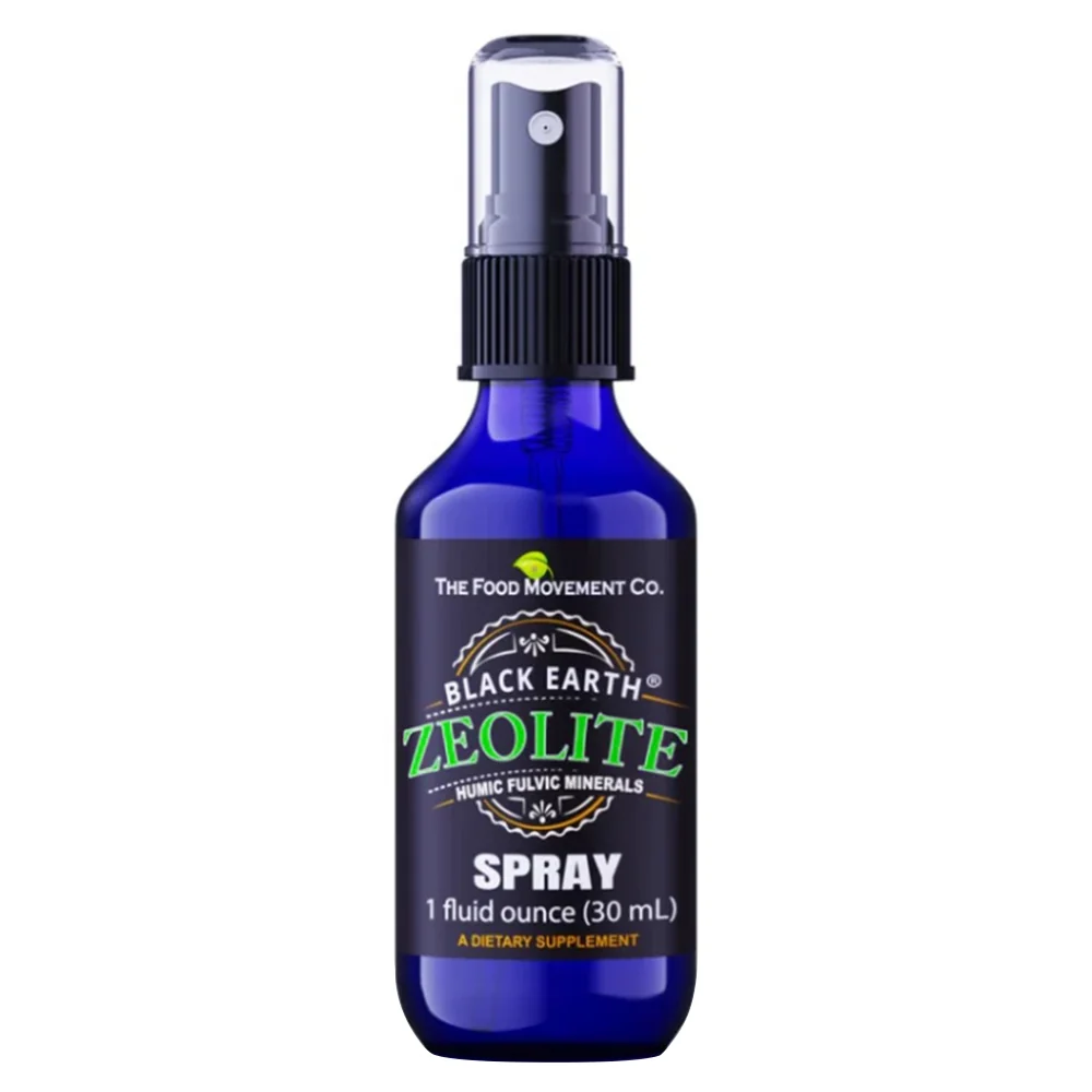 Expertly Made The Food Movement Black Earth Zeolite Spray for Adults and Kids Supports Gut Health Immune Support Digestion 1Oz 30ml Lightweight