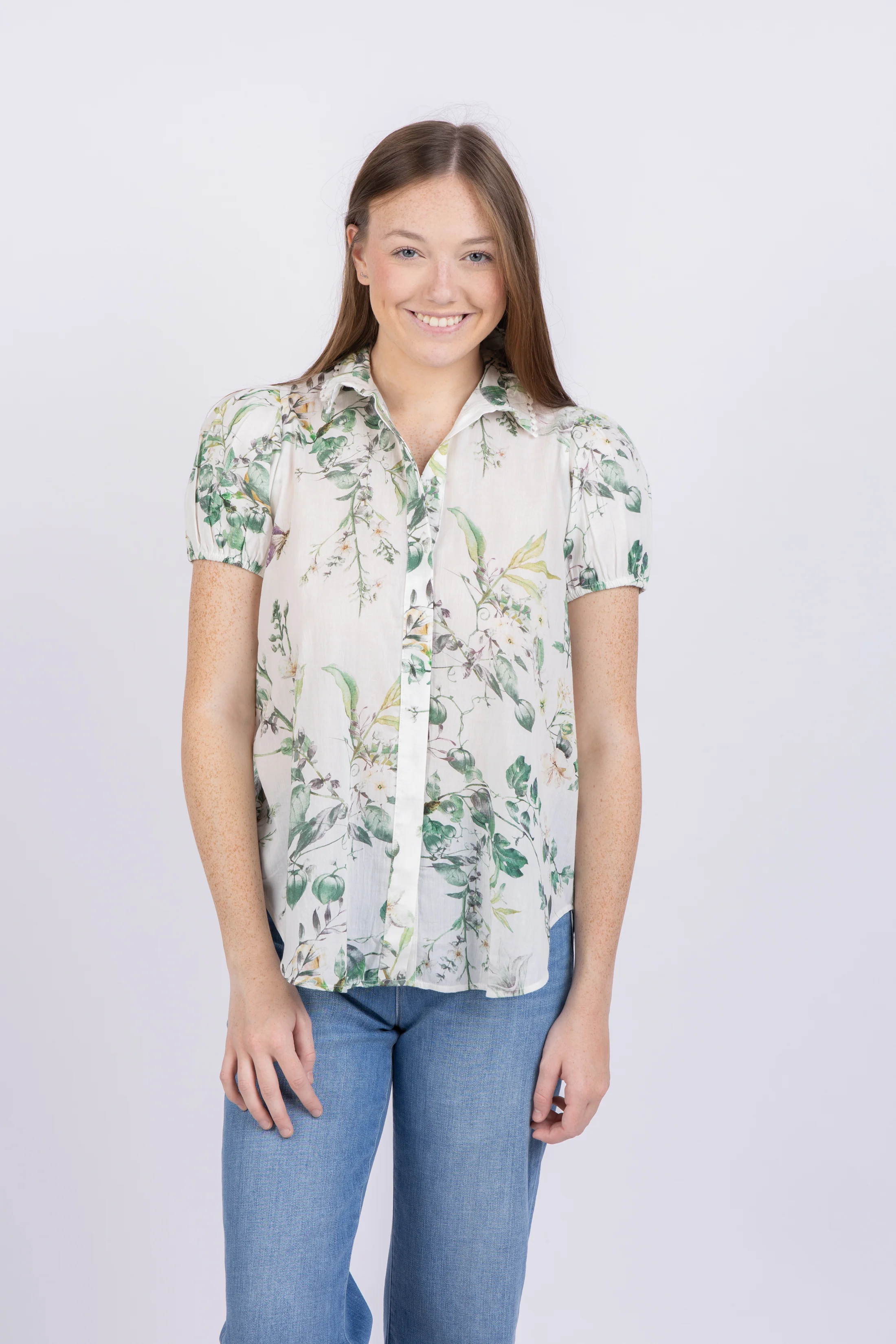 Certified Mechora Annabella Botanical Top in Green Reusable