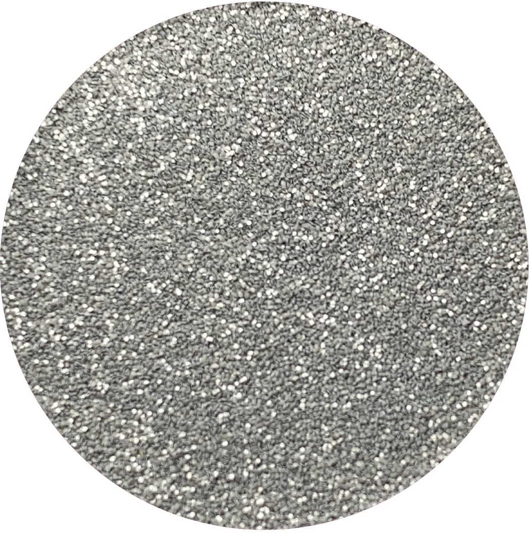 Advanced Matte Grey Patent Leather Glitter Premium Material