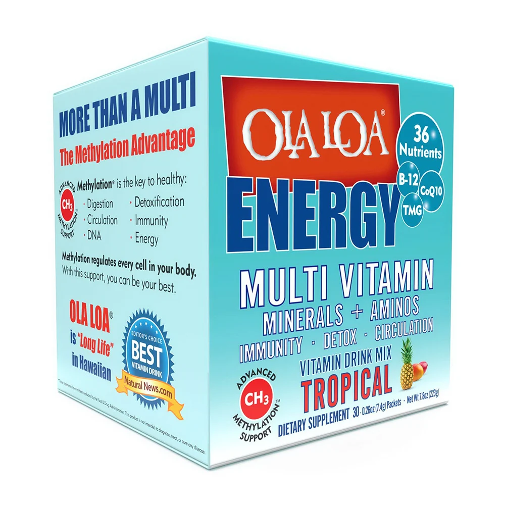 Advanced Ola Loa Energy Super Multi Vitamin Effervescent Drink Mix Tropical 30 Ea Practical