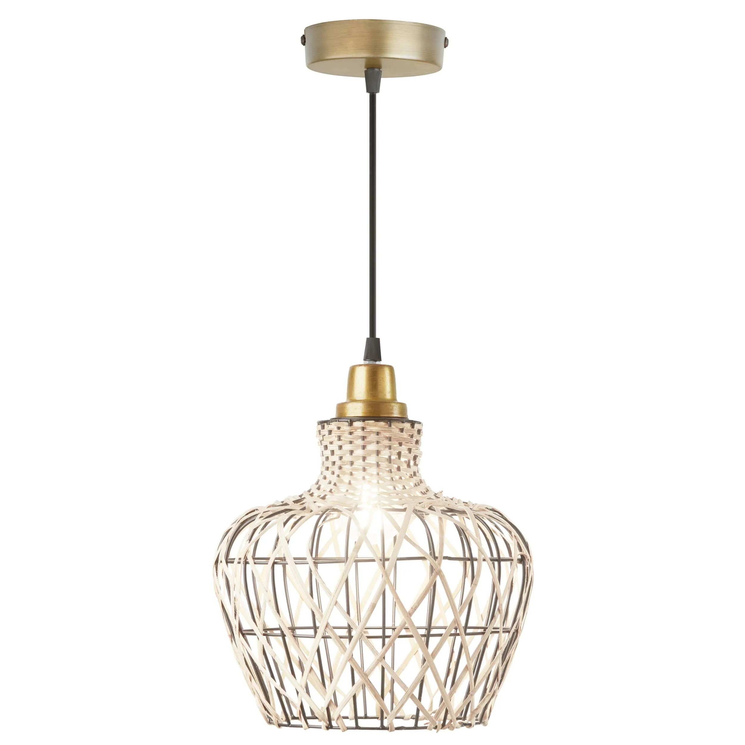 Authentic River of Goods Hanging Lamp - Tan Gold Black Consistent