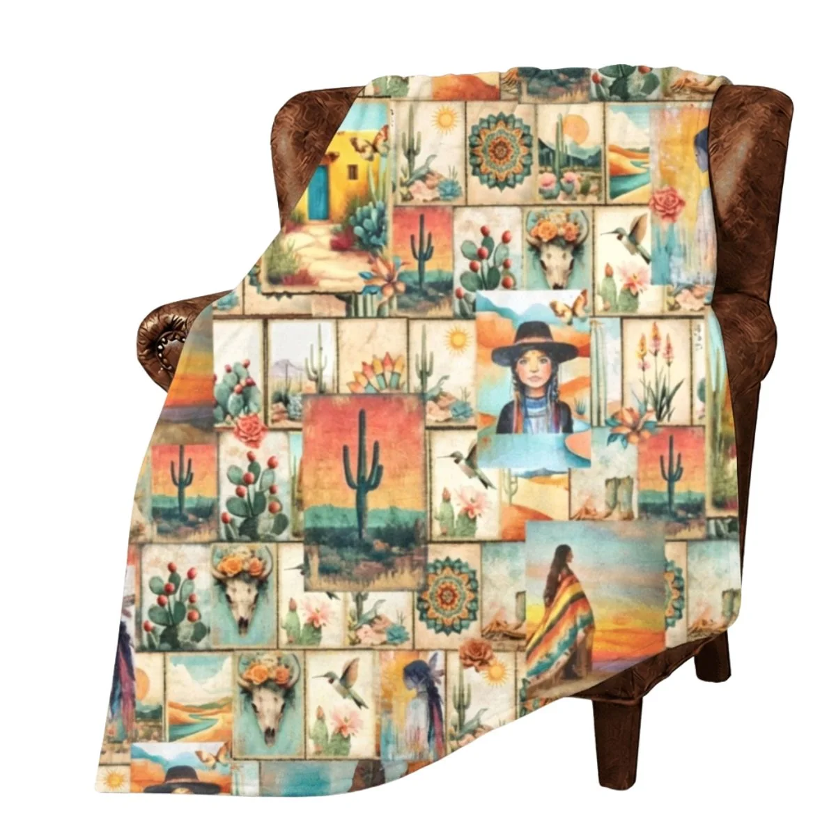 Advanced Baha Ranch Colores De Mexico Pictures of the Southwest 60 x 80 Throw Blanket Made In America Certified