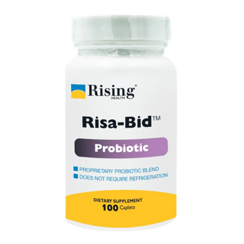 Excellent Rising Risa-Bid Probiotic Dietary Supplement Caplets 100 Ea Elegant