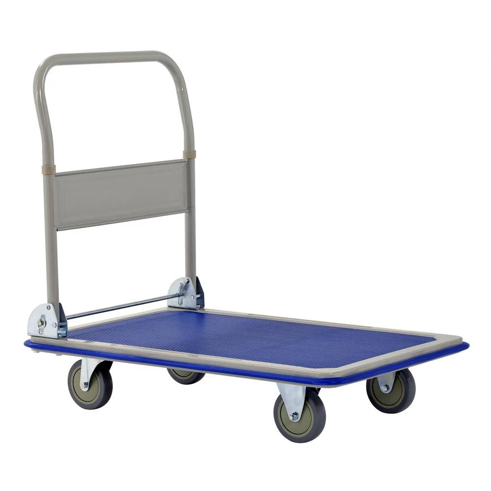 Fine Crafted 660 LB Capacity Hand Platform Flat Cart Dolly with Folding Handle Lightweight