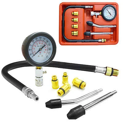 Reusable Auto ATV Car Motorcycle Engine Compression Tester Gauge Check Test Kit Smooth