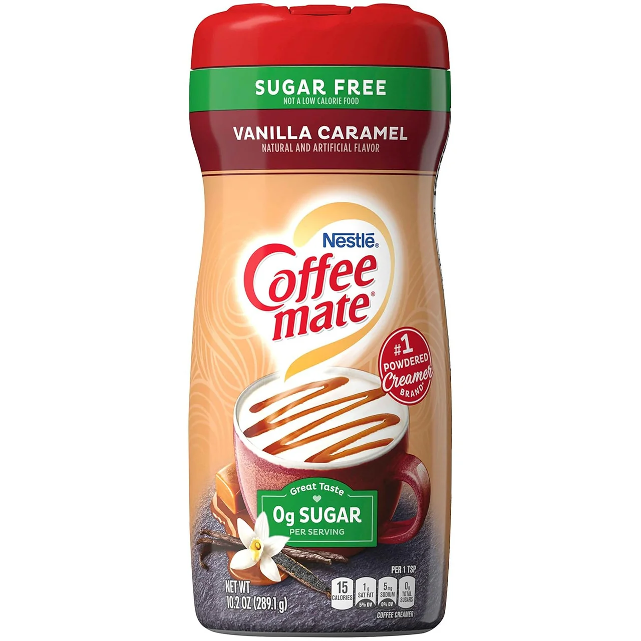 Crafted Nestle Coffee-mate Vanilla Caramel Sugar Powder Creamer 10.2 Oz Premium Material