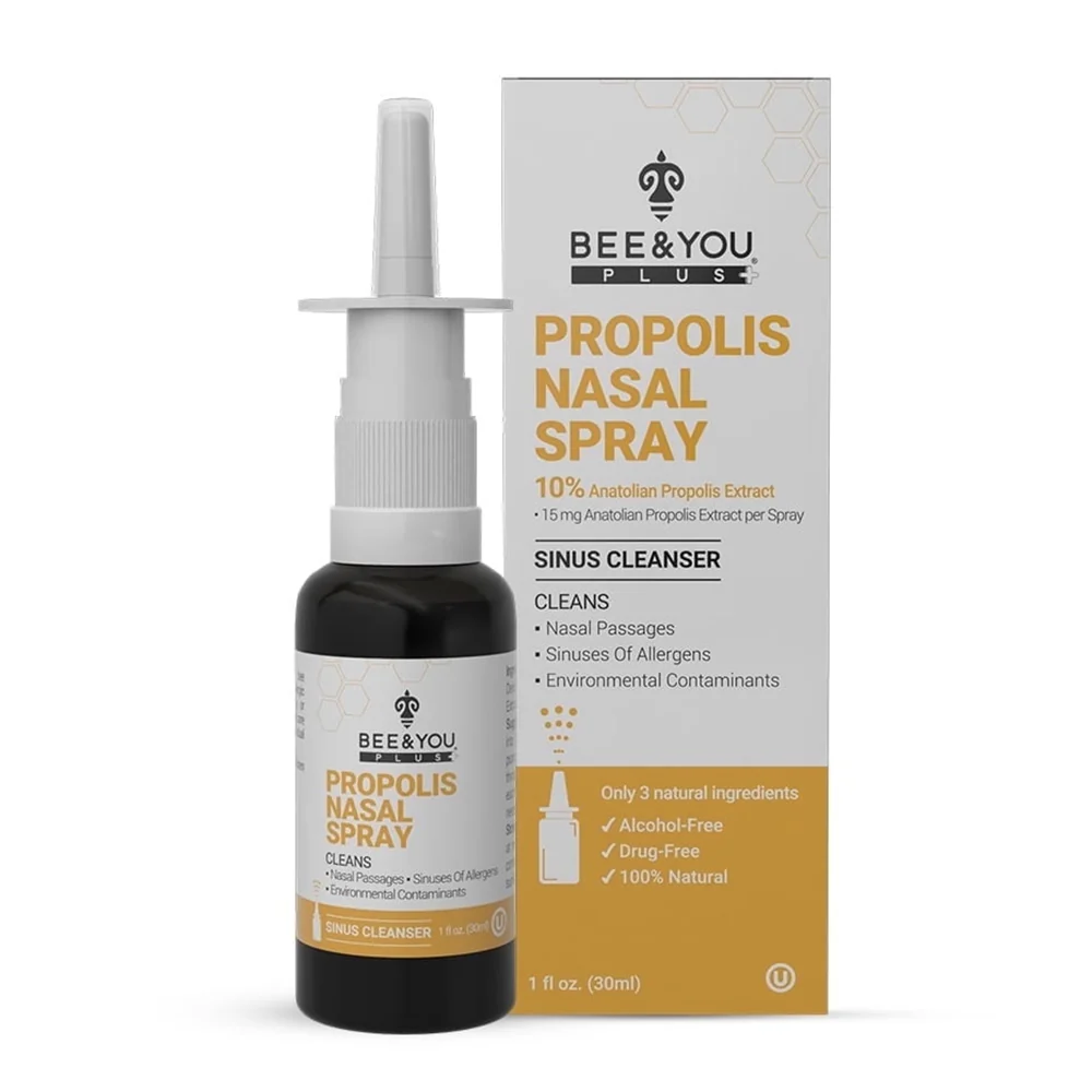 Authentic Bee and You Plus Natural Propolis Nasal Spray for Moisturizing and Breathing Comfort 1Oz 30ml Genuine