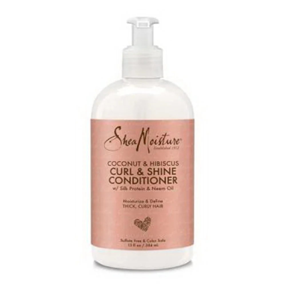 Sophisticated Shea Moisture Coconut and Hibiscus Curl and Shine Hair Conditioner 13 Oz Solid