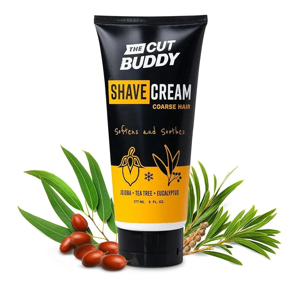 The Cut Buddy Shaving Creme Precision Smooth Glide Beard and Line Up Shave Cream 6Oz 177ml Soft