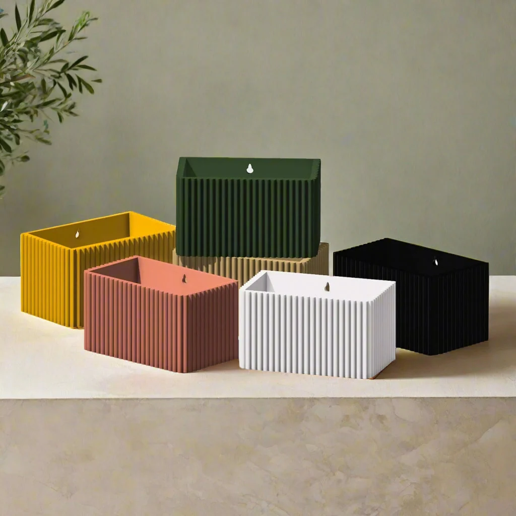Flexible Ribbed Wall Planter Rectangle Verified