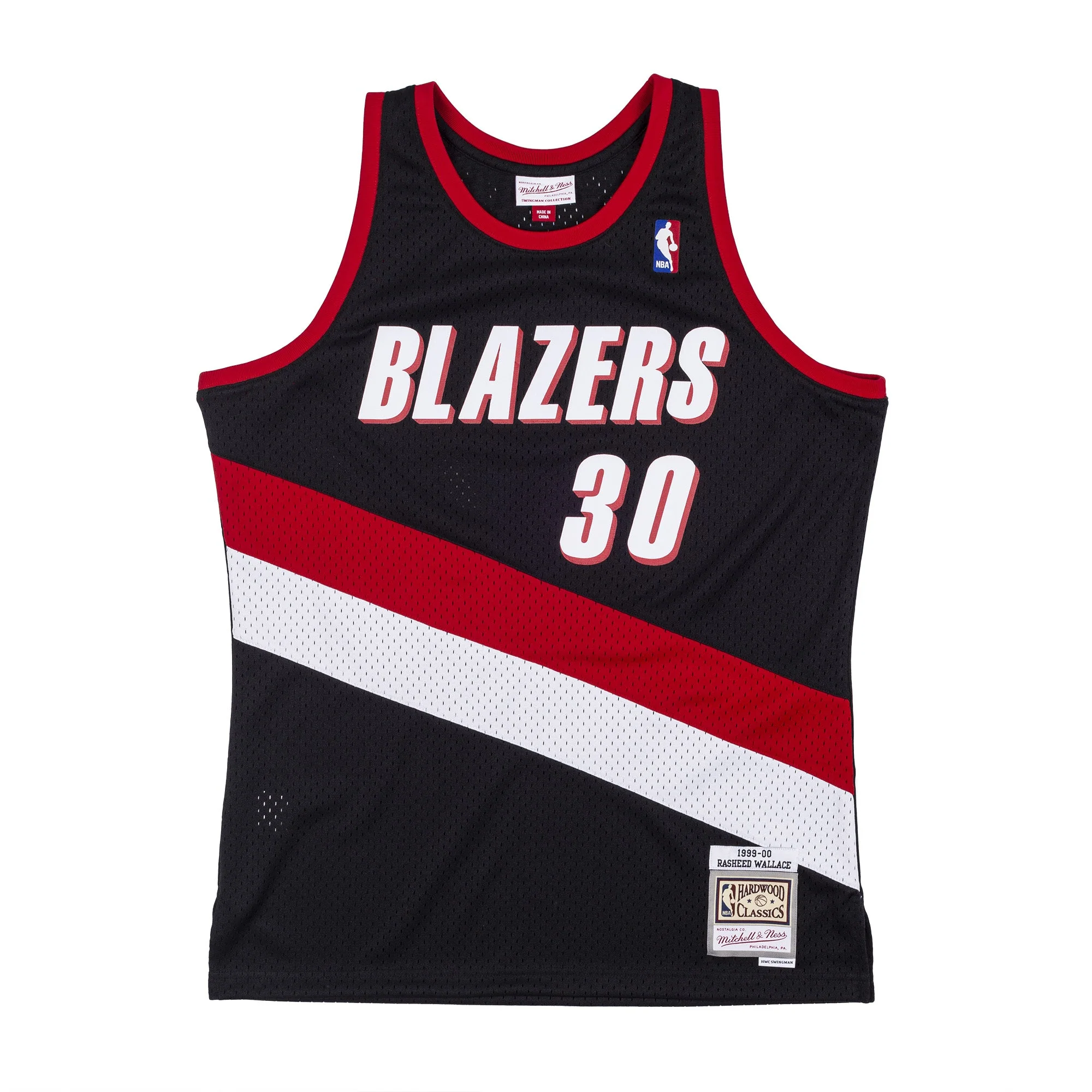 Flexible Mitchell Ness Men's NBA Swingman Jersey Trail Blazers 99 Rasheed Wallace Responsible