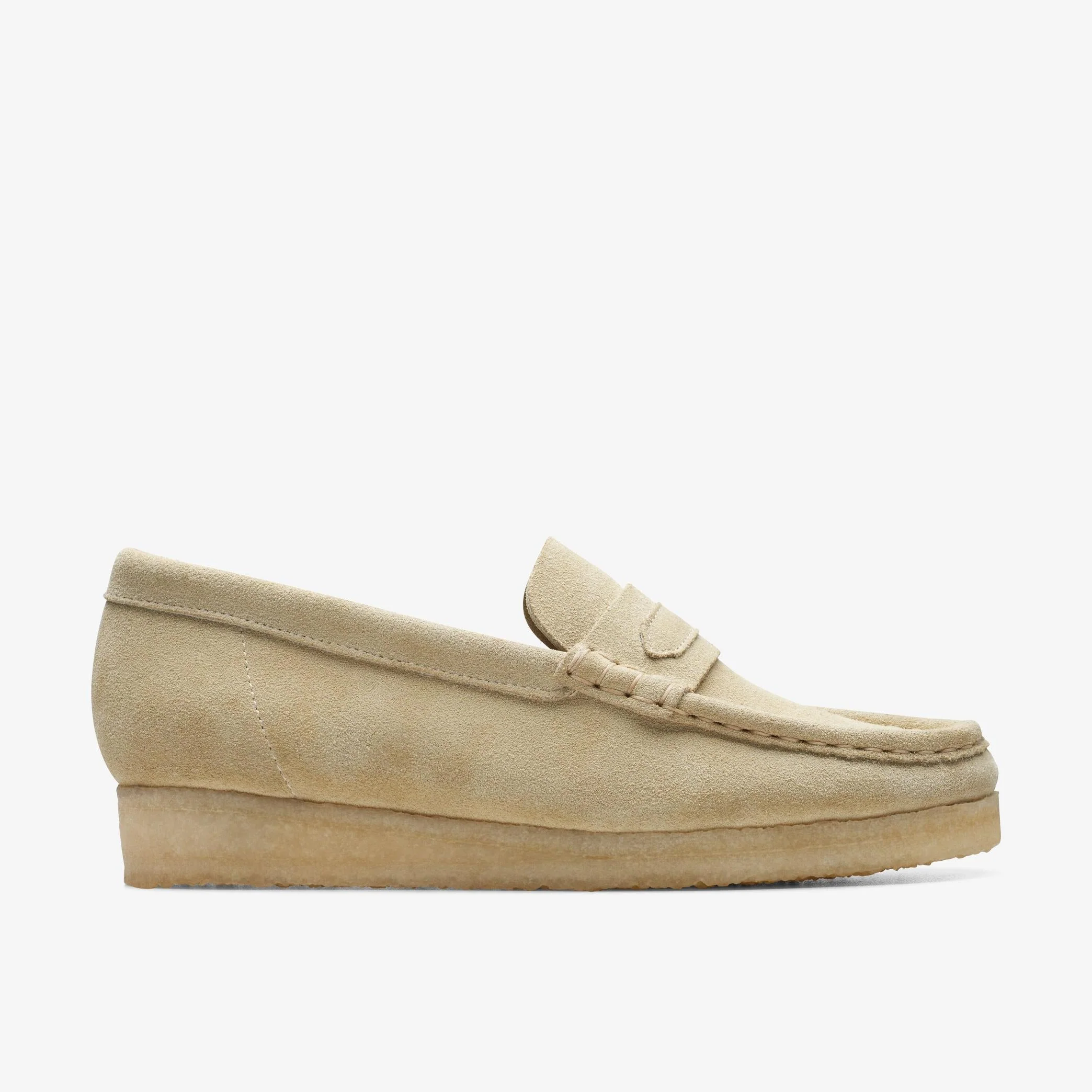 Convenient Womens Clarks Wallabee Loafer - Maple Suede Smooth